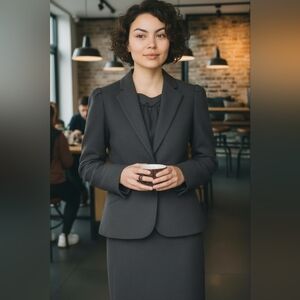 Plum Tree Canada 2 PC Business Suit in  Black Small